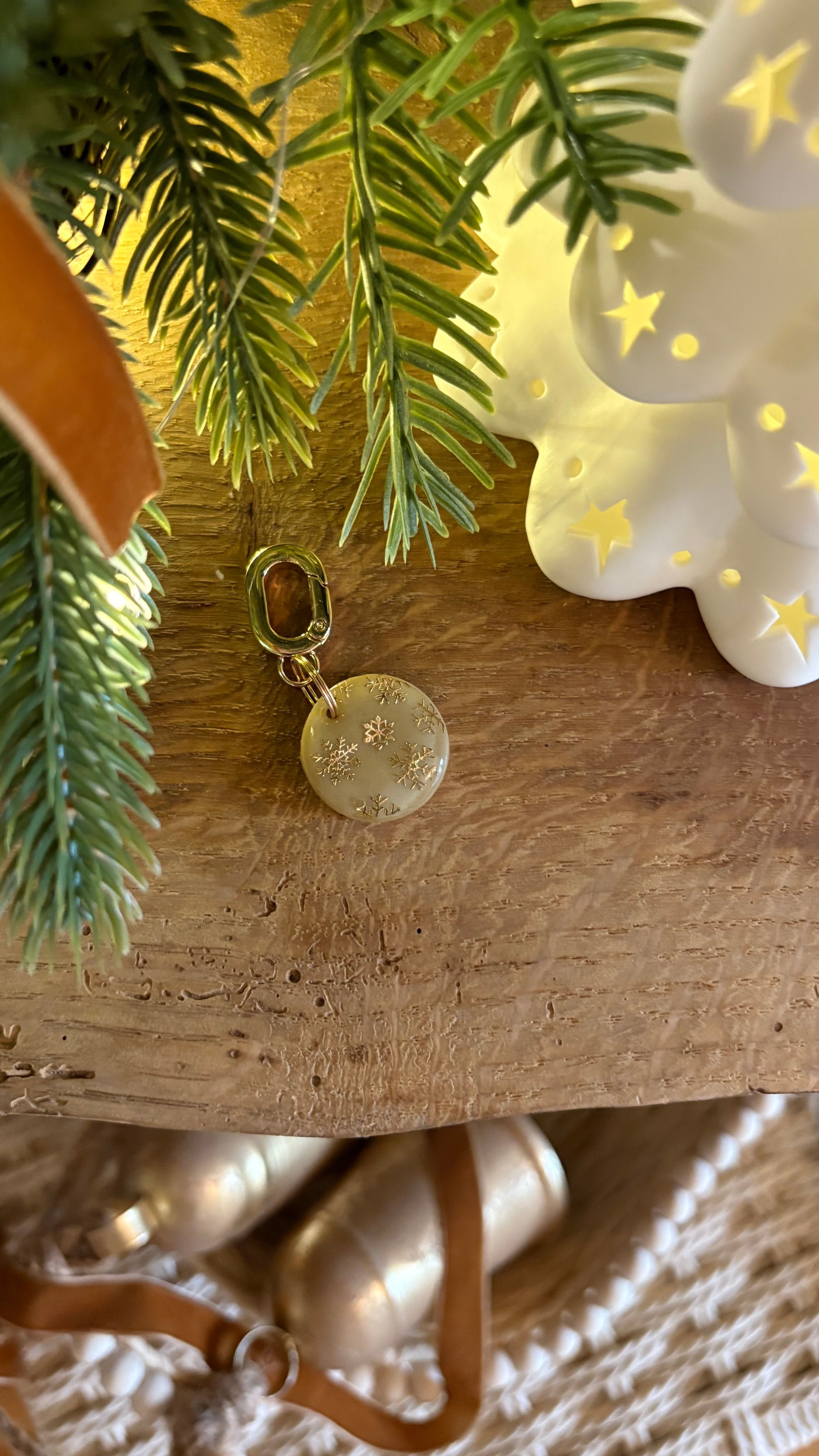 Winter white snowflakes