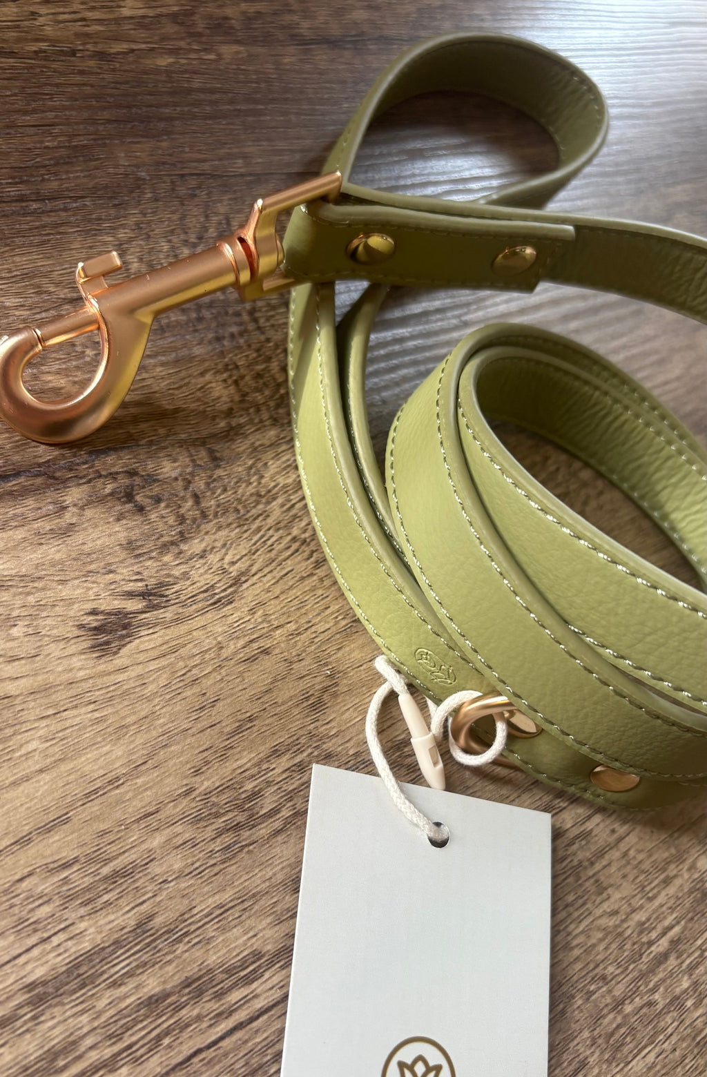 Olive dog lead