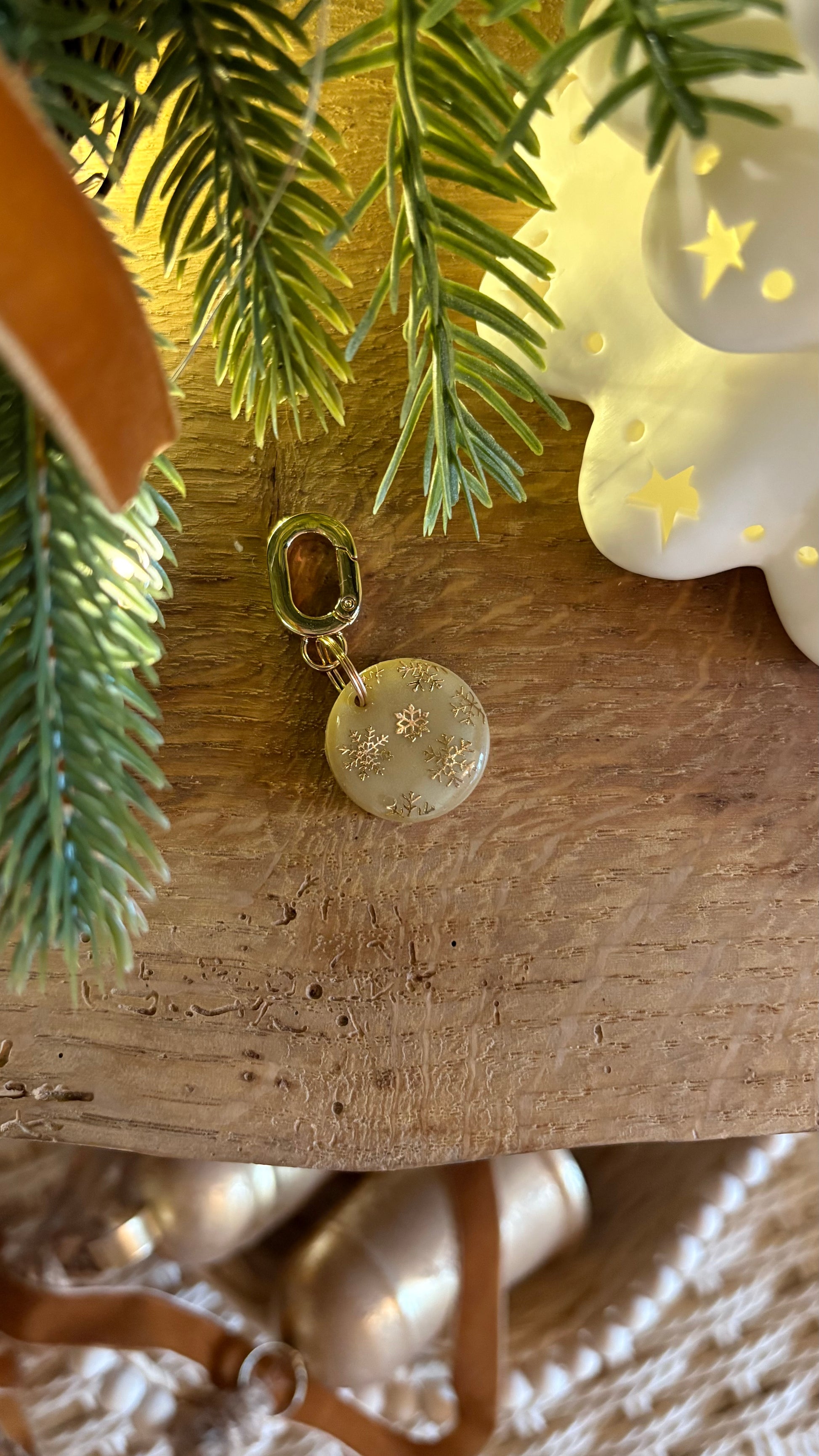 Winter white snowflakes