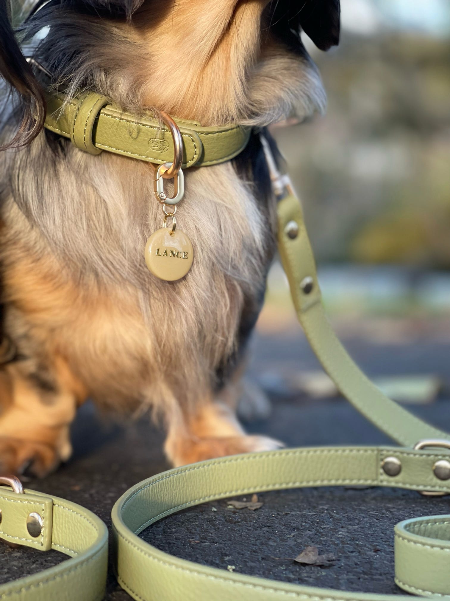 Circular Greige ID tag