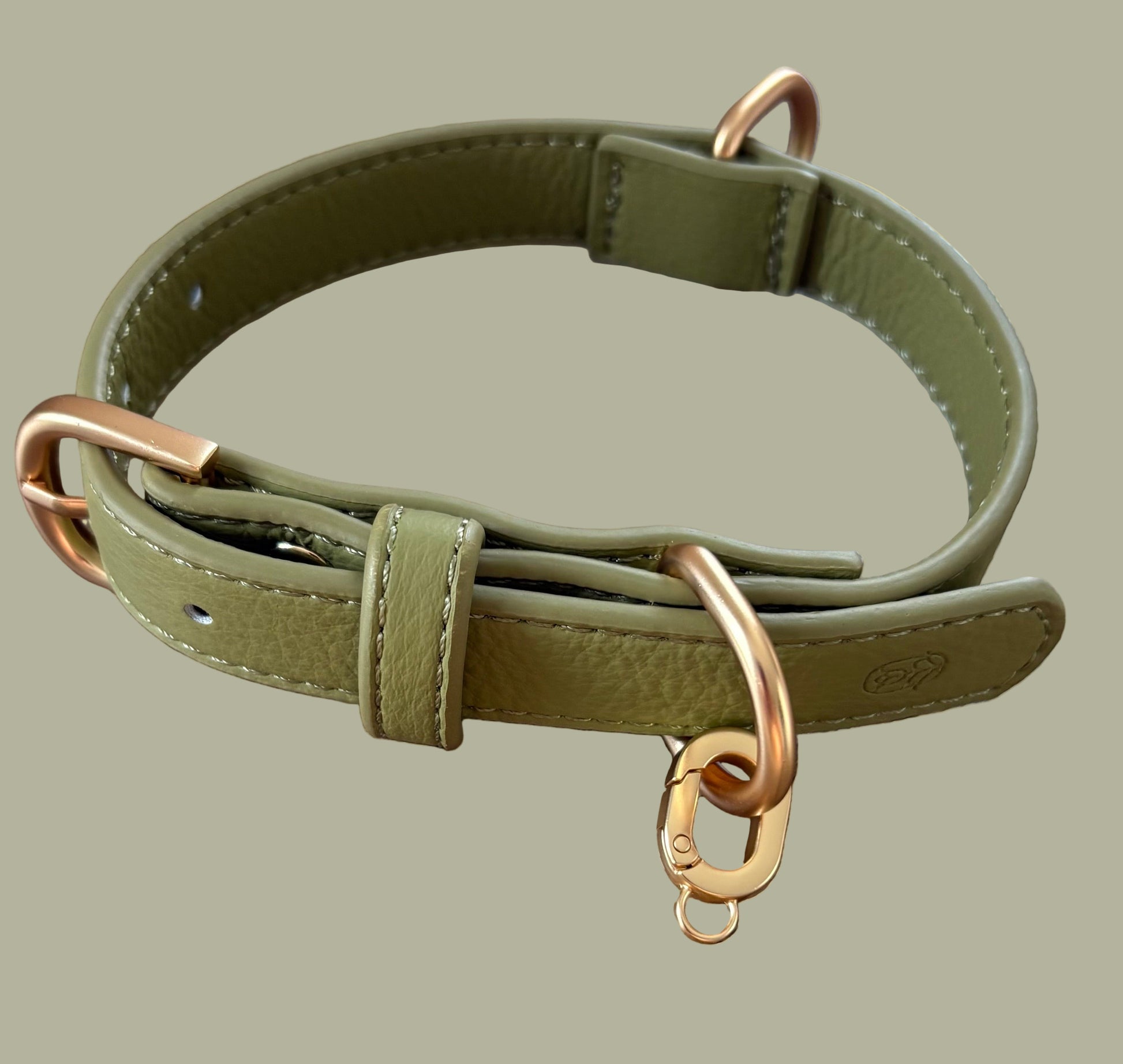 Olive dog collar