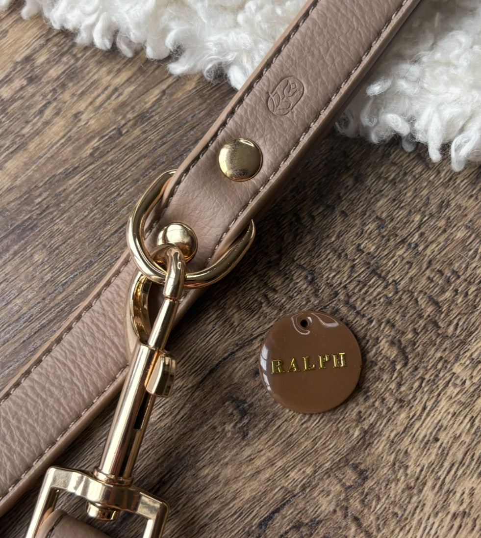 Circular Mocha ID tag