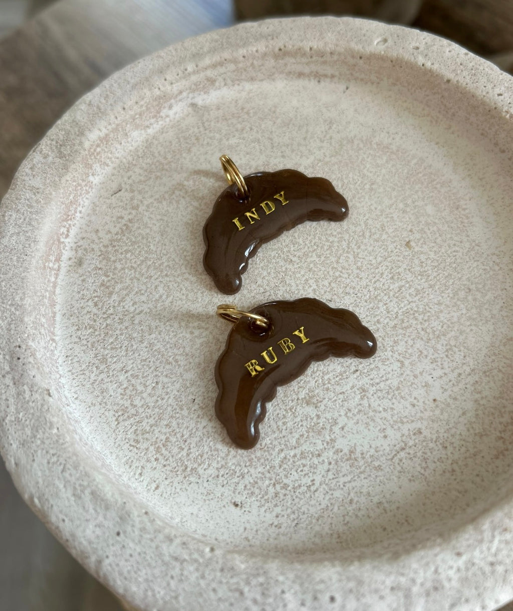 The chocolate’ croissant ID tag