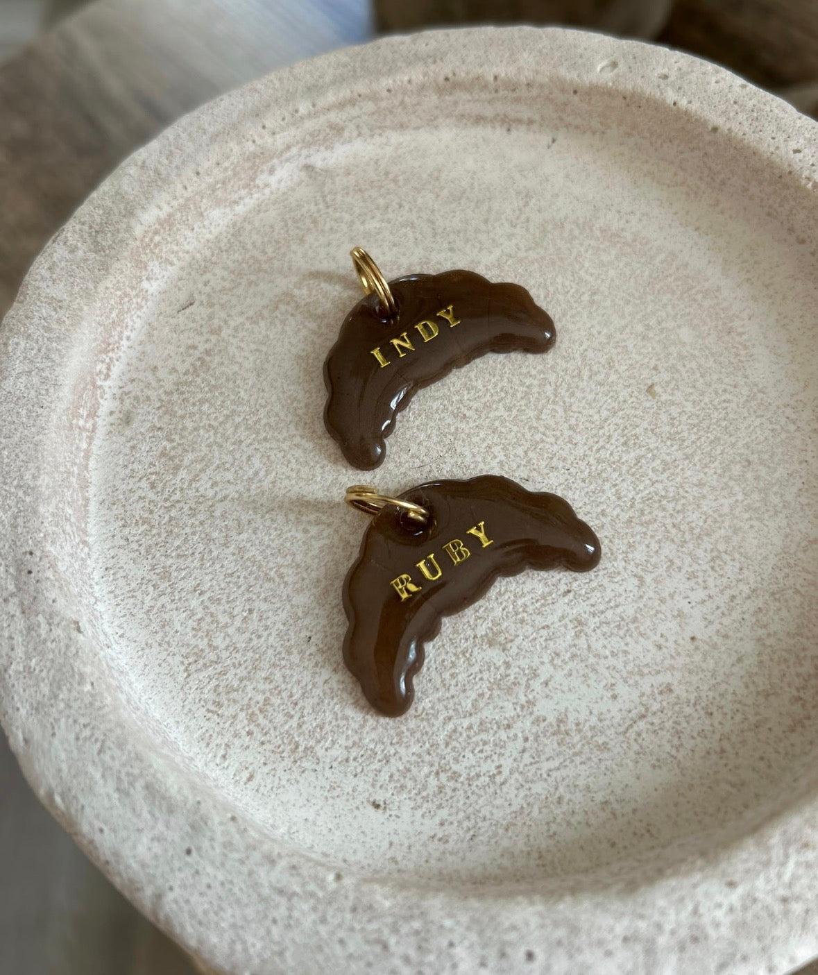 The chocolate’ croissant ID tag