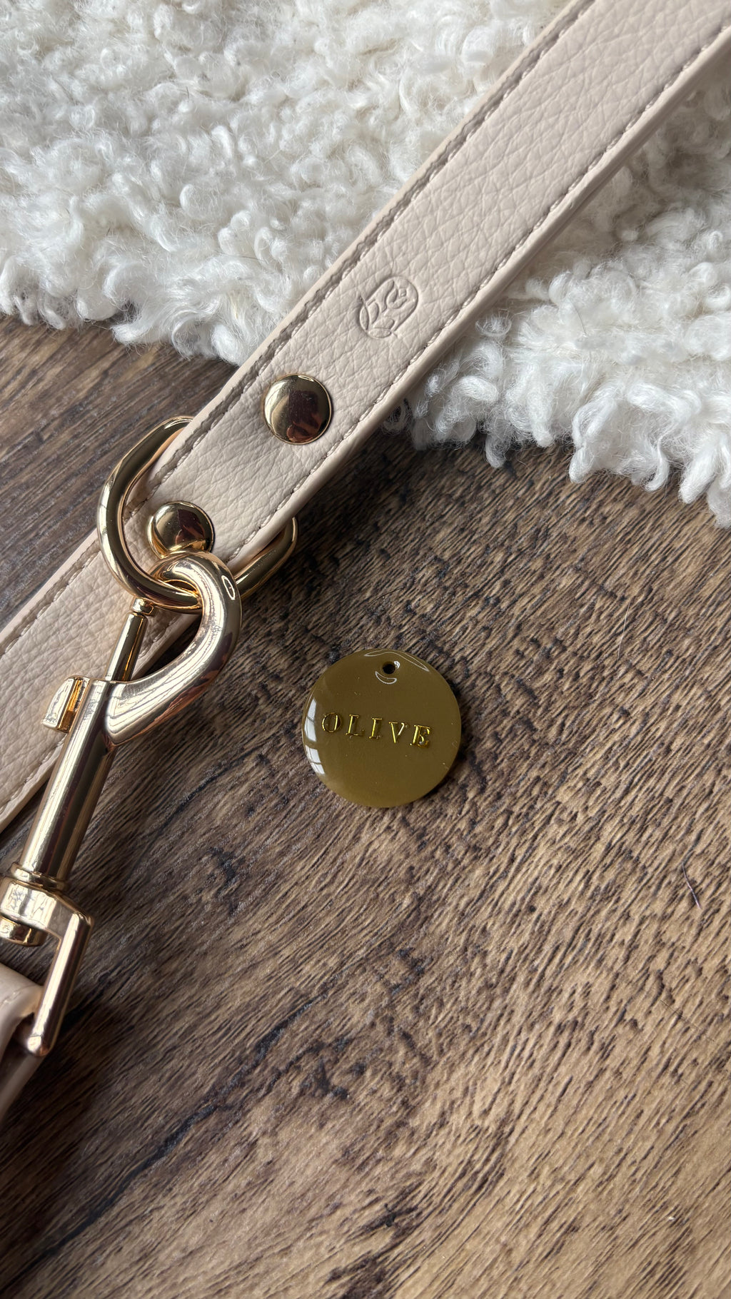 Circular Khaki ID tag