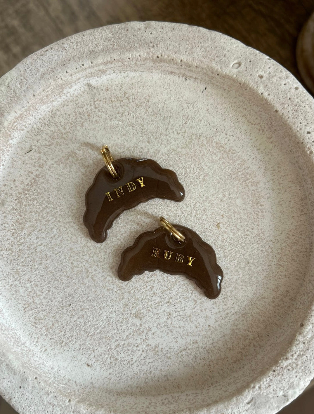 The chocolate’ croissant ID tag