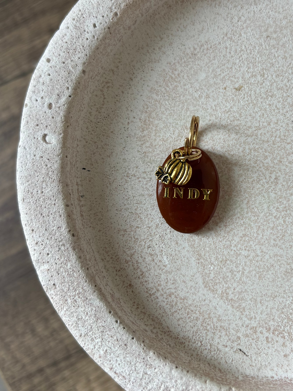 Pumpkin spice ID tag