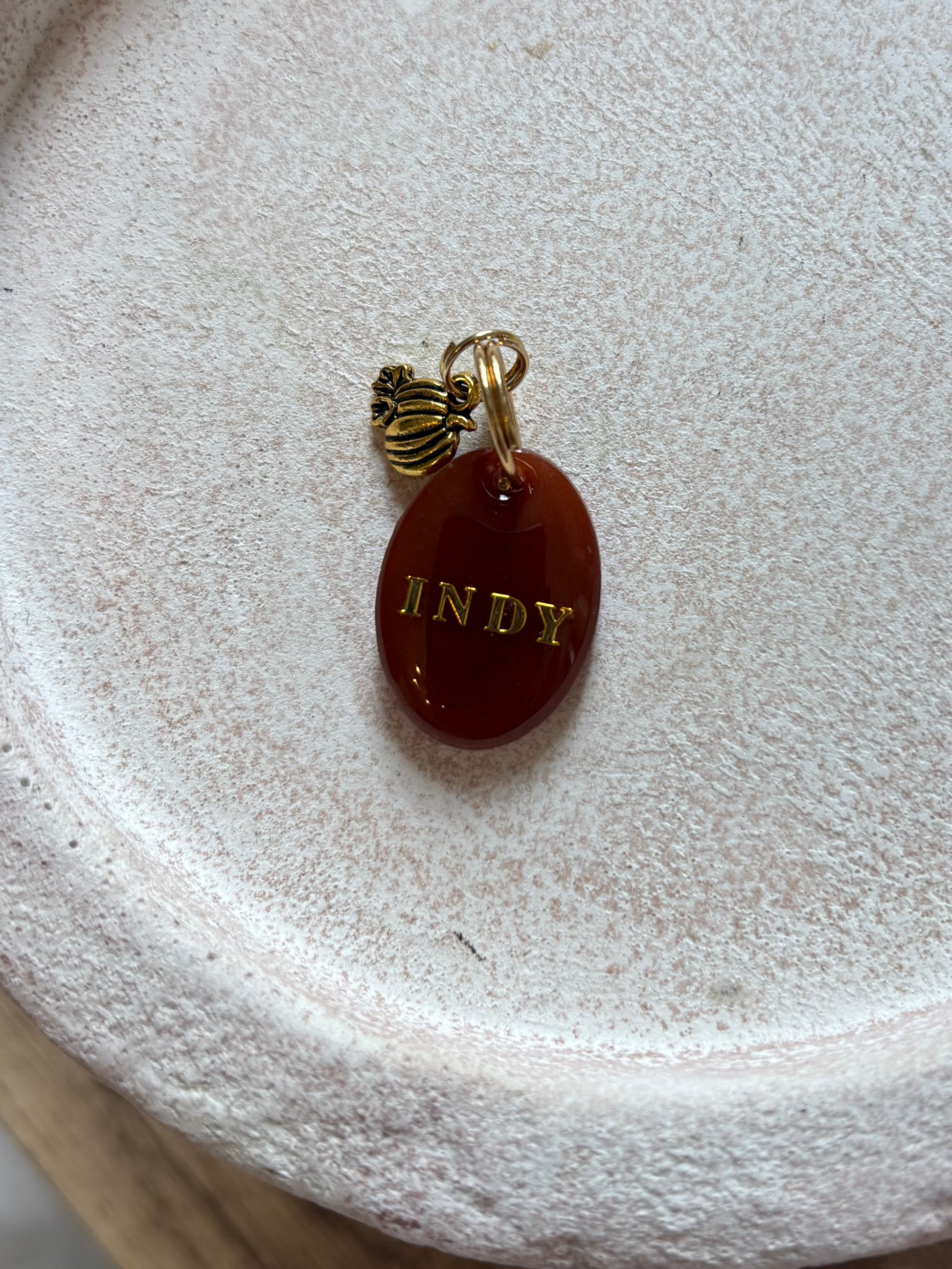 Pumpkin spice ID tag
