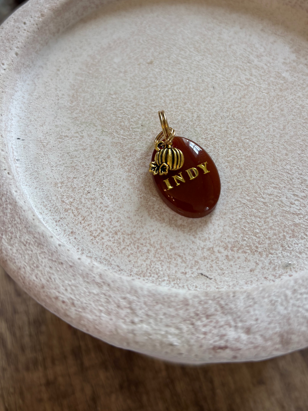 Pumpkin spice ID tag